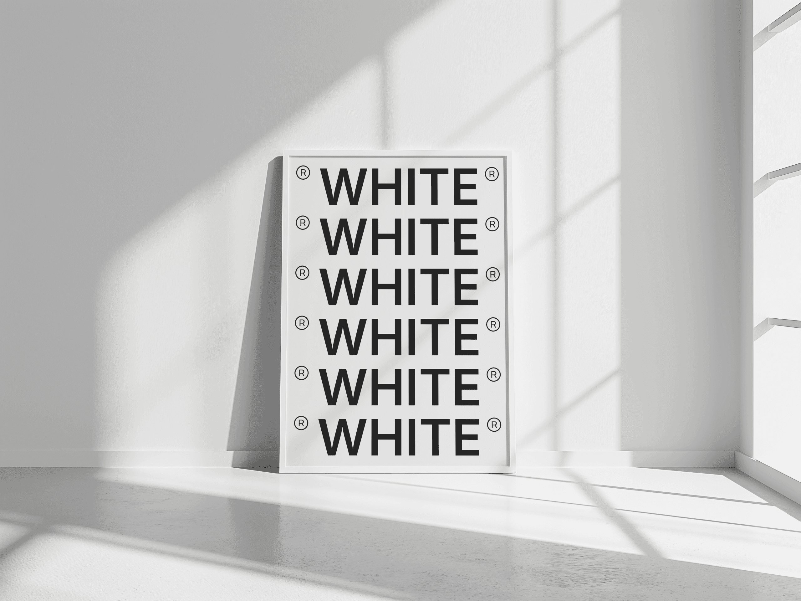 WHITE identity poster